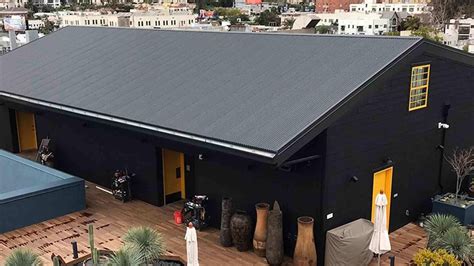 matte black corrugated metal